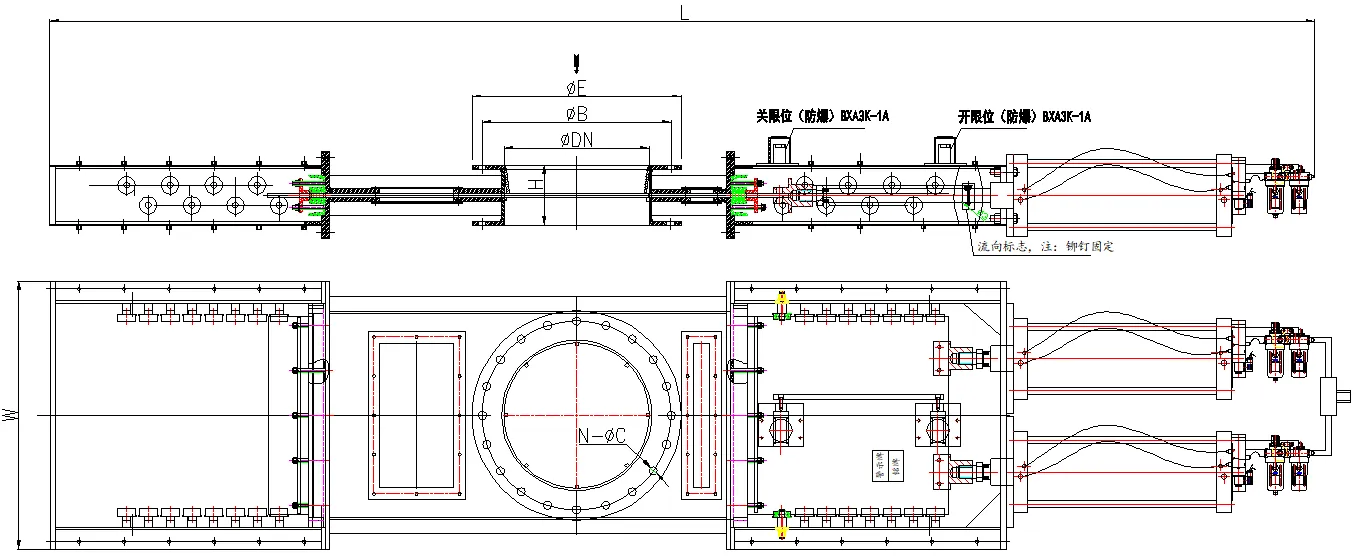Взрывозащищенная пневматическая задвижка специально для угольных бункеров (1)1111