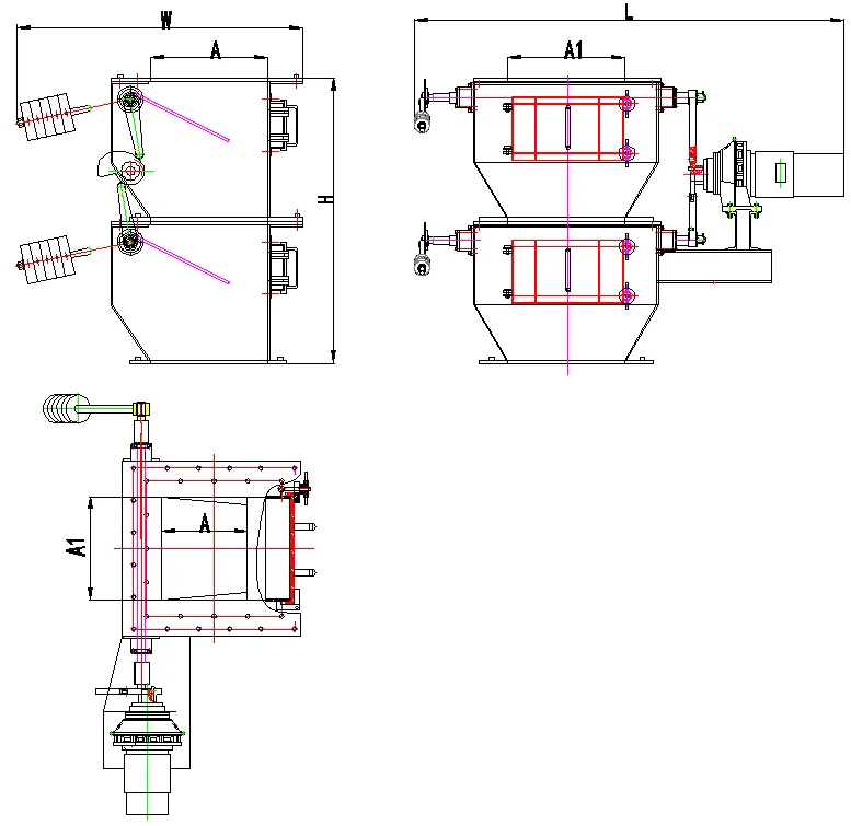 Электрическая двухслойная однодверная поворотная заслонка с мягким уплотнением (1)77855