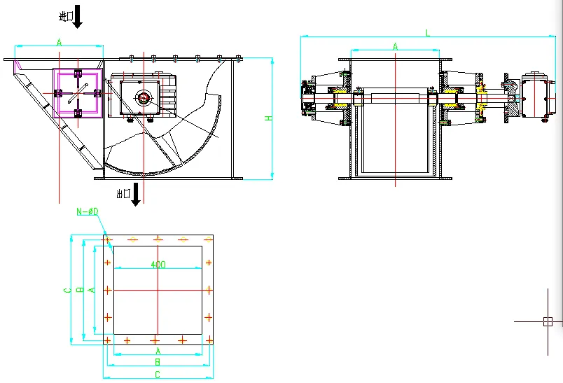 Электрический регулирующий клапан расхода для кускового материала (2)44785